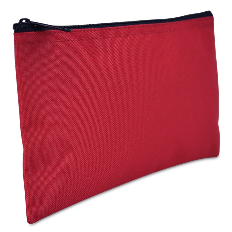 DALIX Bank Bags Money Pouch Secur Deposit Utility Zipper Coin Bag Red 2 Pack - Image 2